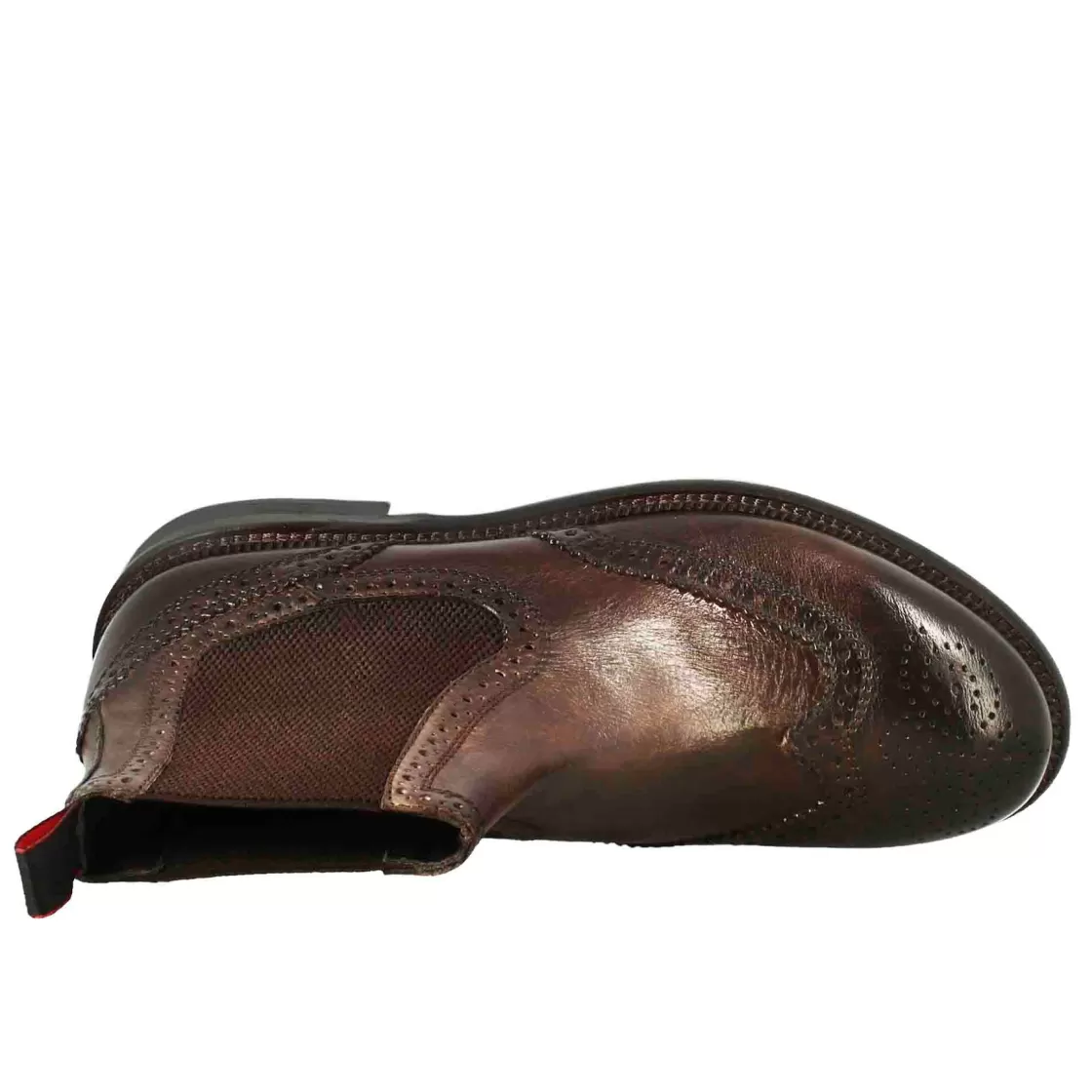 Best Leonardo Shoes Stivaletto Candy Da Uomo In Pelle Lavata Colore Bronzo Marrone