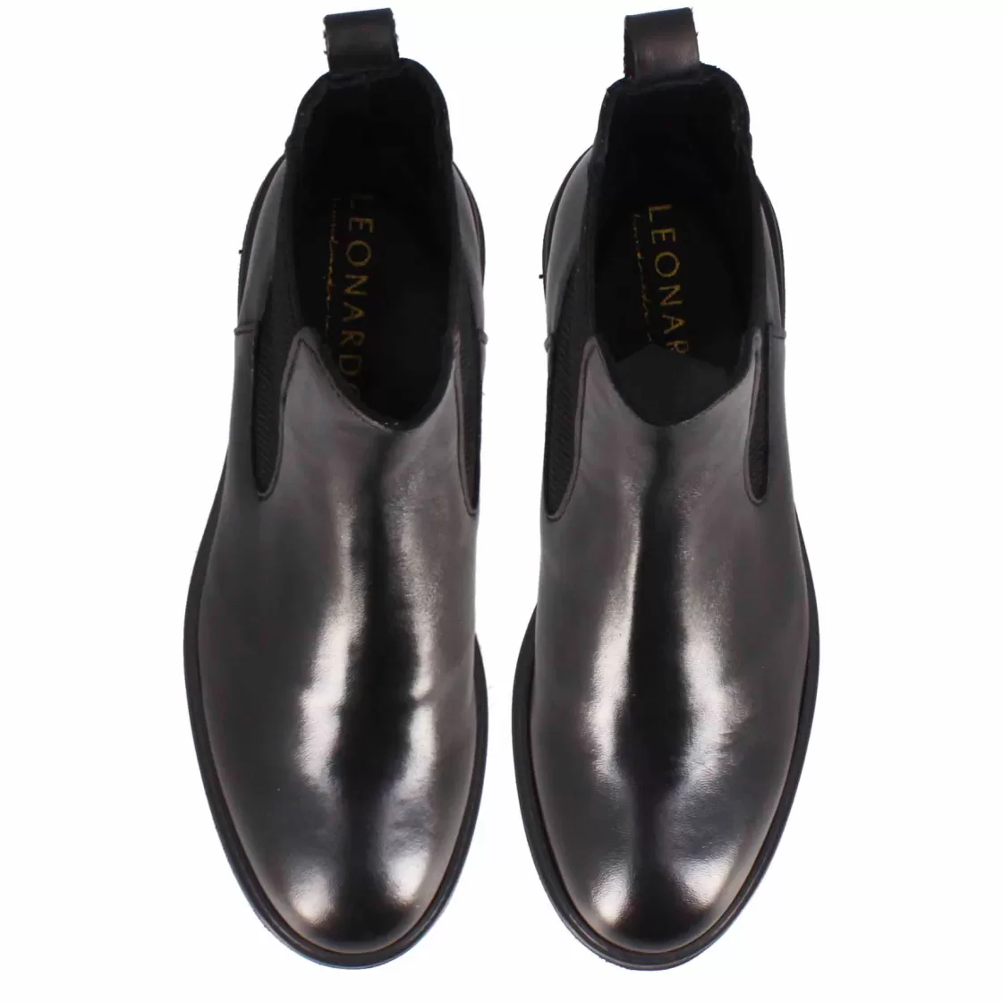 Best Leonardo Shoes Stivaletto Chelsea Da Donna In Vera Pelle Colore Con Elastico Nero