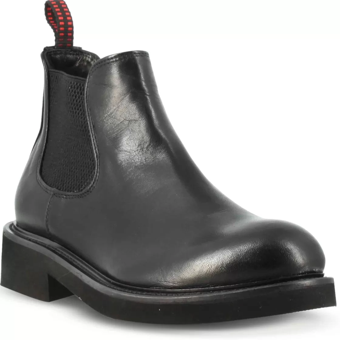 Outlet Leonardo Shoes Stivaletto Chelsea Da Donna In Vera Pelle Colore Ultraleggero Nero
