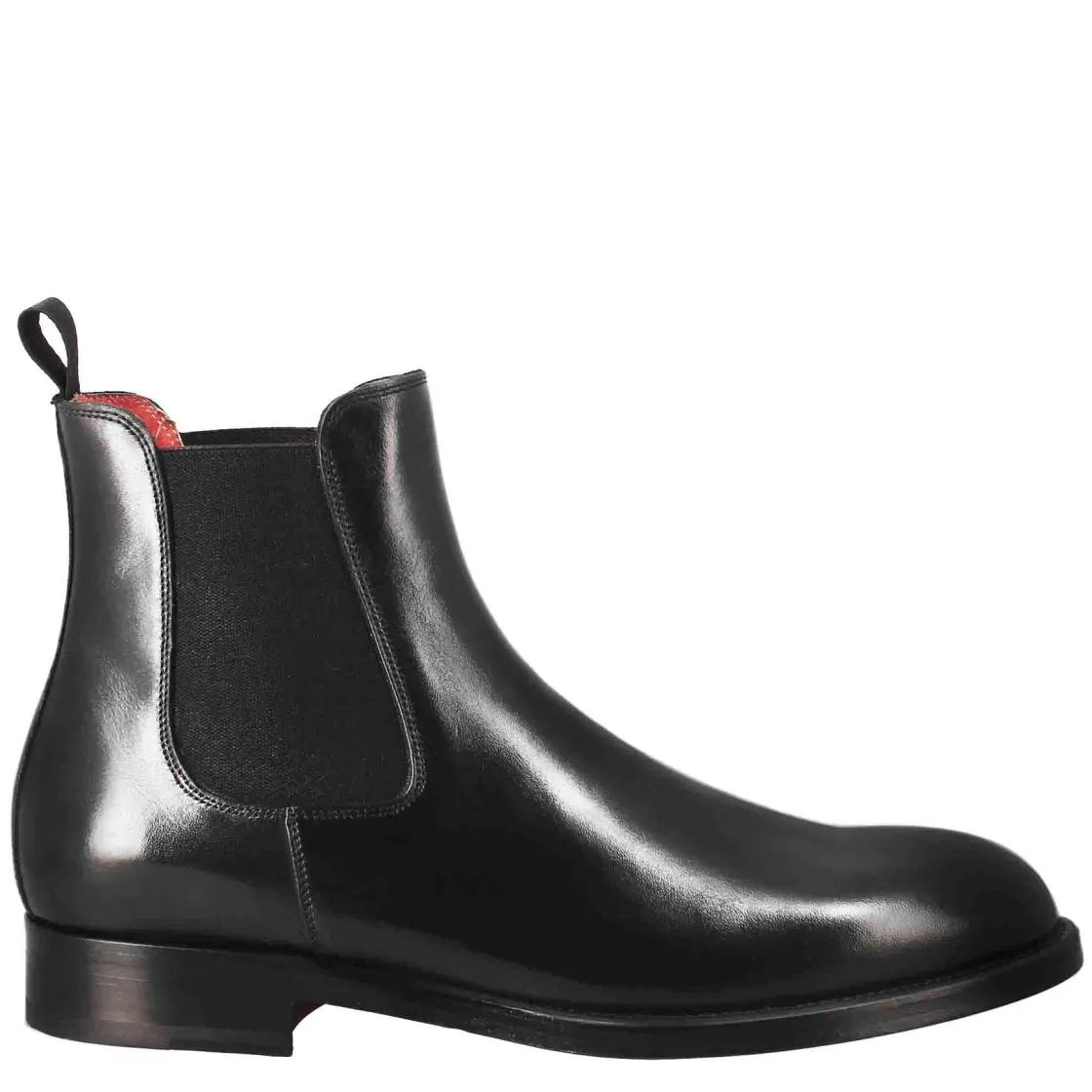 Best Sale Leonardo Shoes Stivaletto Chelsea Da Uomo In Pelle Colore Con Elastico Nero