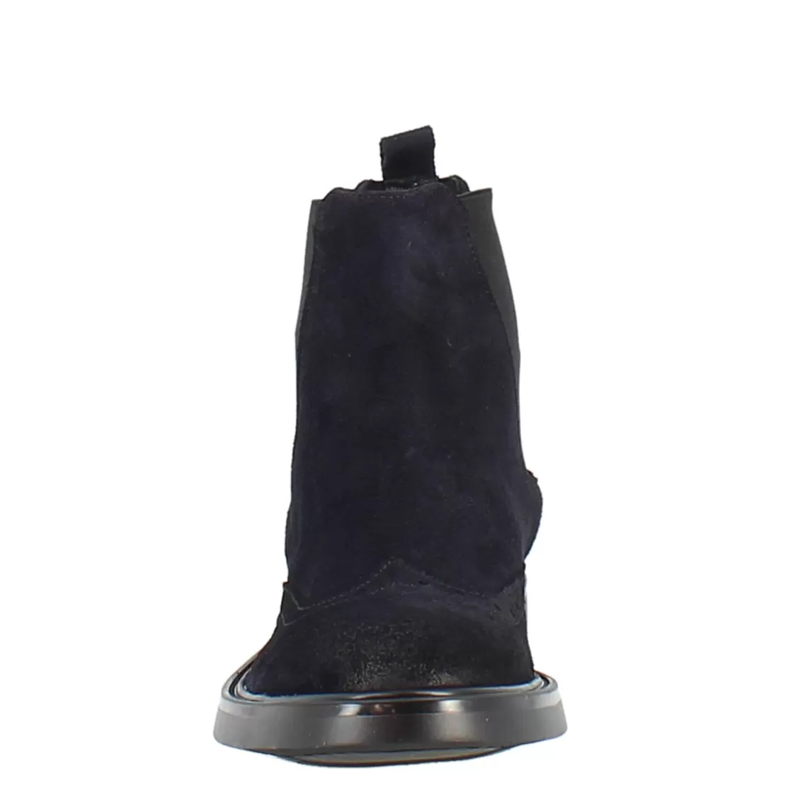 Best Leonardo Shoes Stivaletto Chelsea In Pelle Scamosciata Colore Con Fondo Gomma Blu