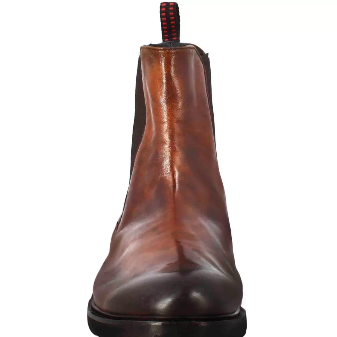 Cheap Leonardo Shoes Stivaletto Chelsea Paupa Da Donna In Pelle Lavata Cuoio Scuro Marrone