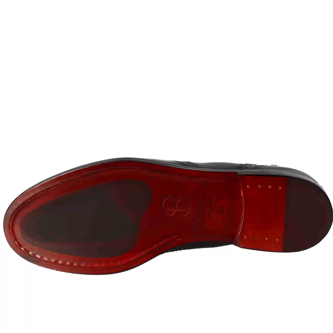 Outlet Leonardo Shoes Stivaletto Da Donna Chelsea Con Dettagli Brogue In Pelle Blu