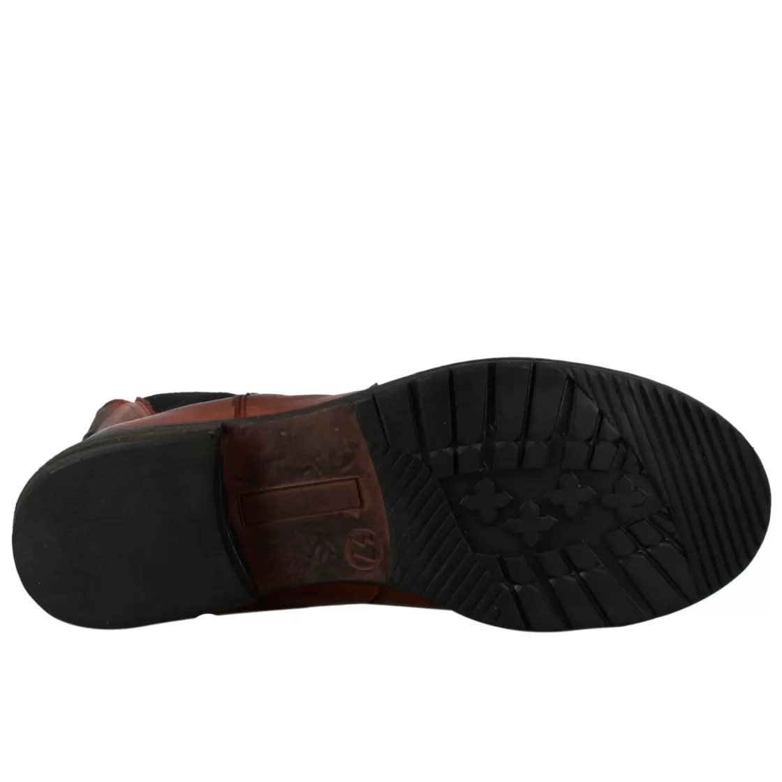 Hot Leonardo Shoes Stivaletto Da Donna In Vera Pelle Colore Effetto Vintage Marrone