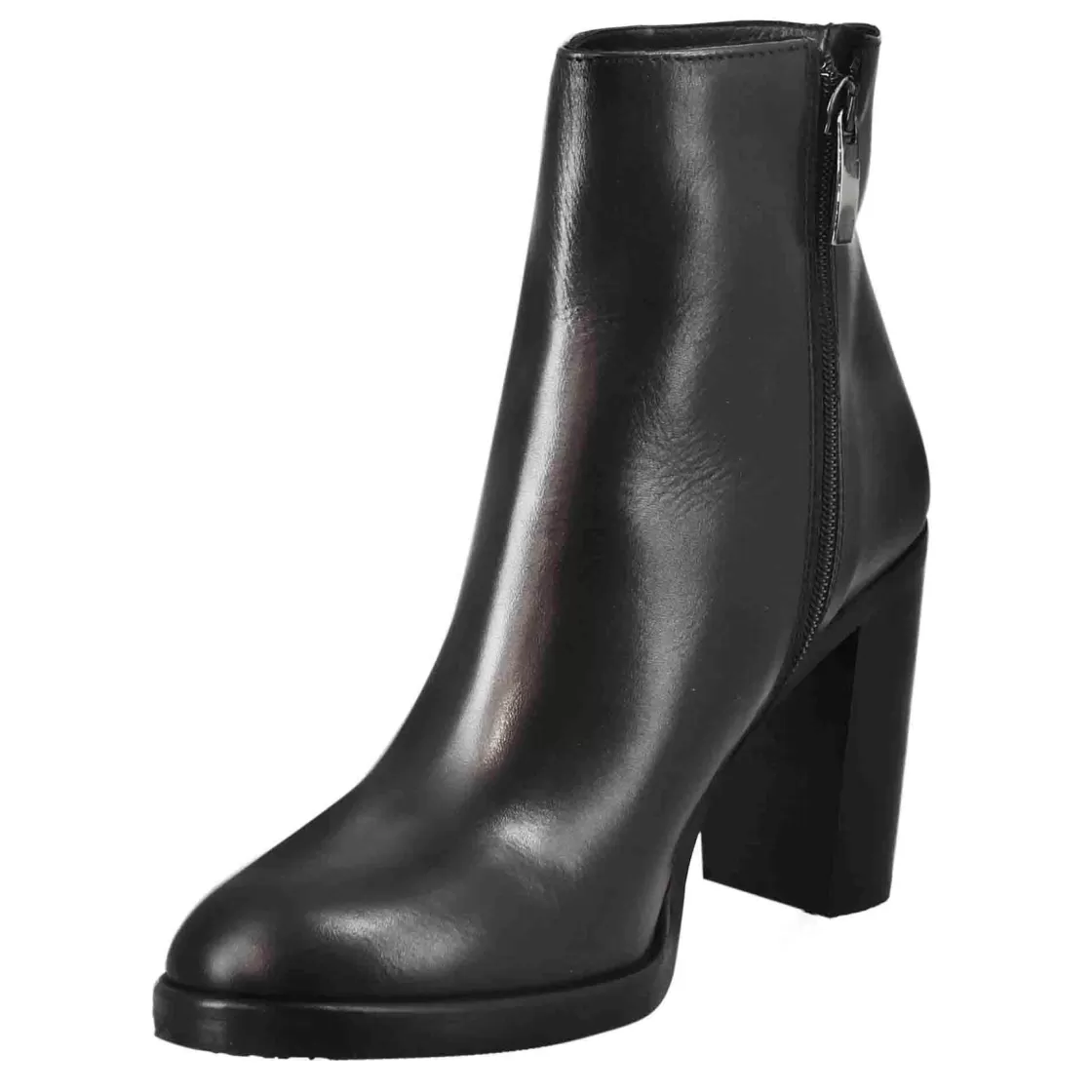 Store Leonardo Shoes Stivaletto Da Donna Liscio Con Tacco Alto In Pelle Colore Nero