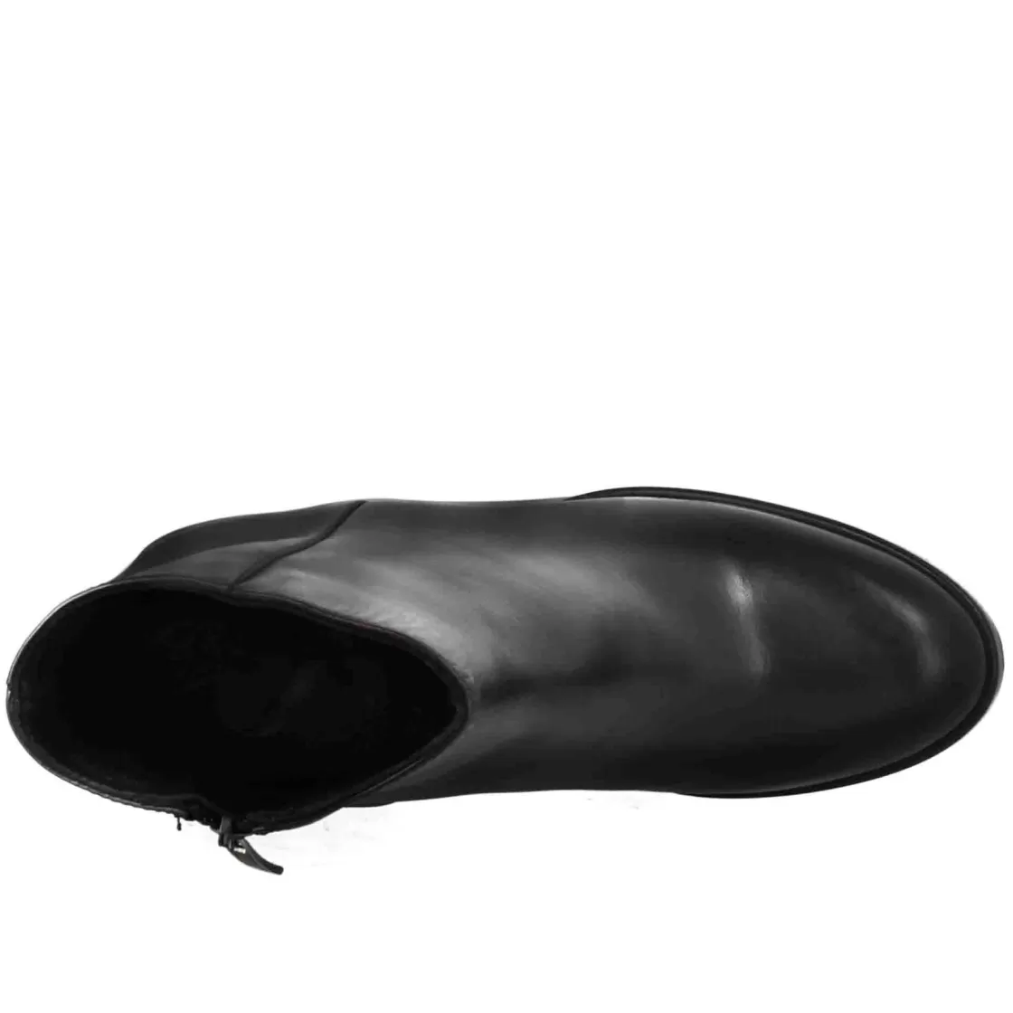 Store Leonardo Shoes Stivaletto Da Donna Liscio Con Tacco Alto In Pelle Colore Nero