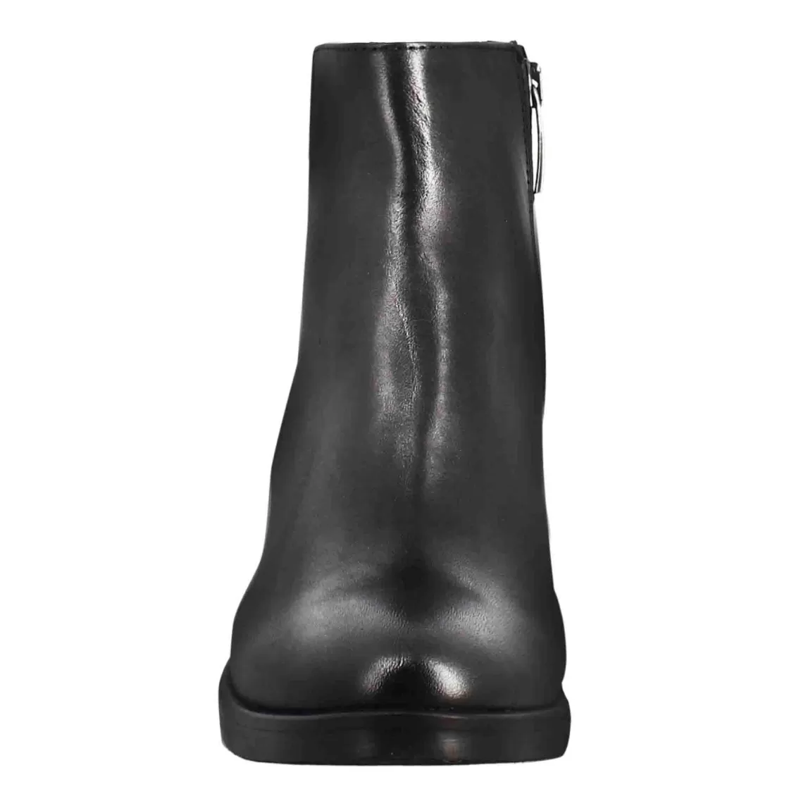 Cheap Leonardo Shoes Stivaletto Da Donna Liscio Con Tacco Medio In Pelle Colore Nero