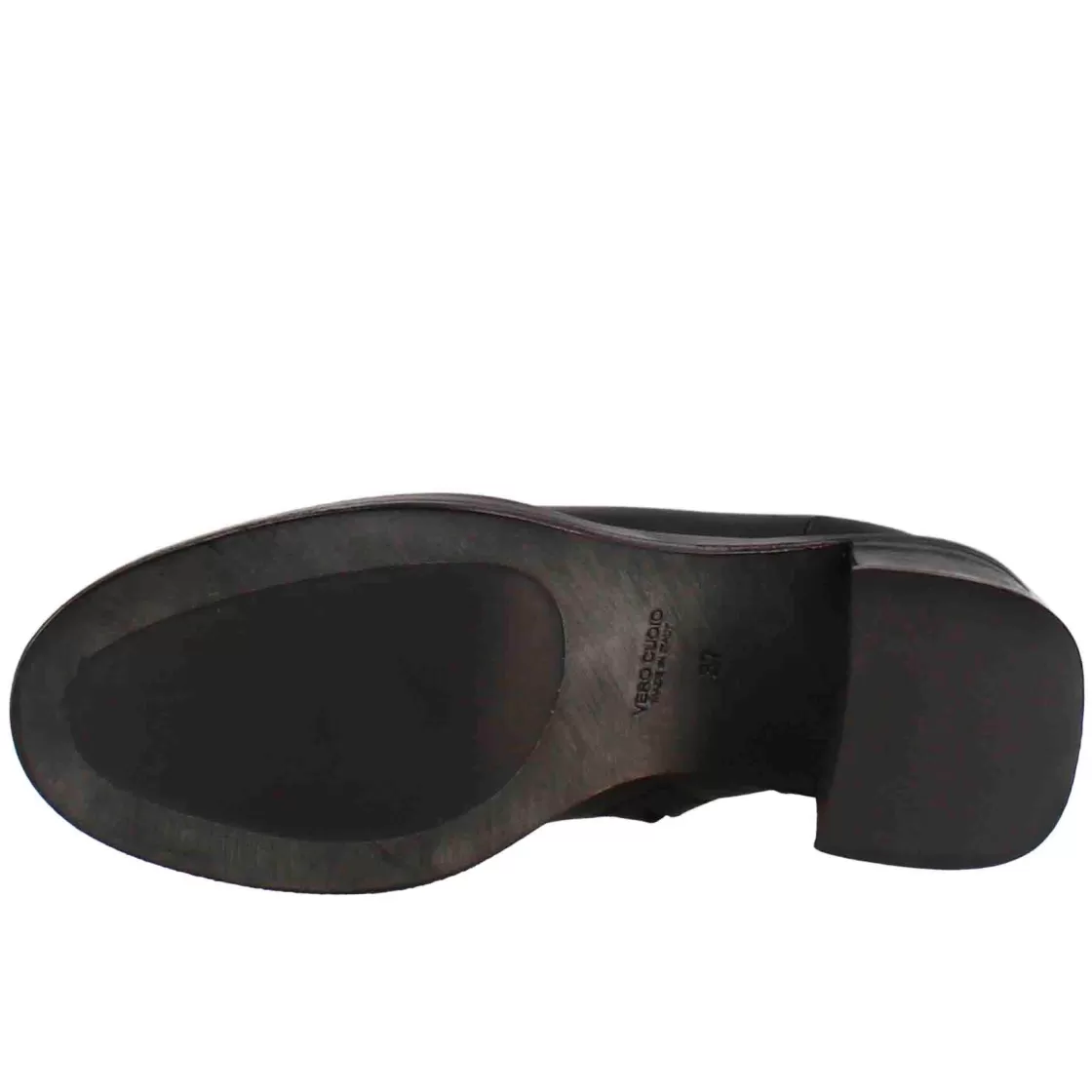 Clearance Leonardo Shoes Stivaletto Diver Basso Da Donna Con Tacco In Pelle Lavata Colore Nero