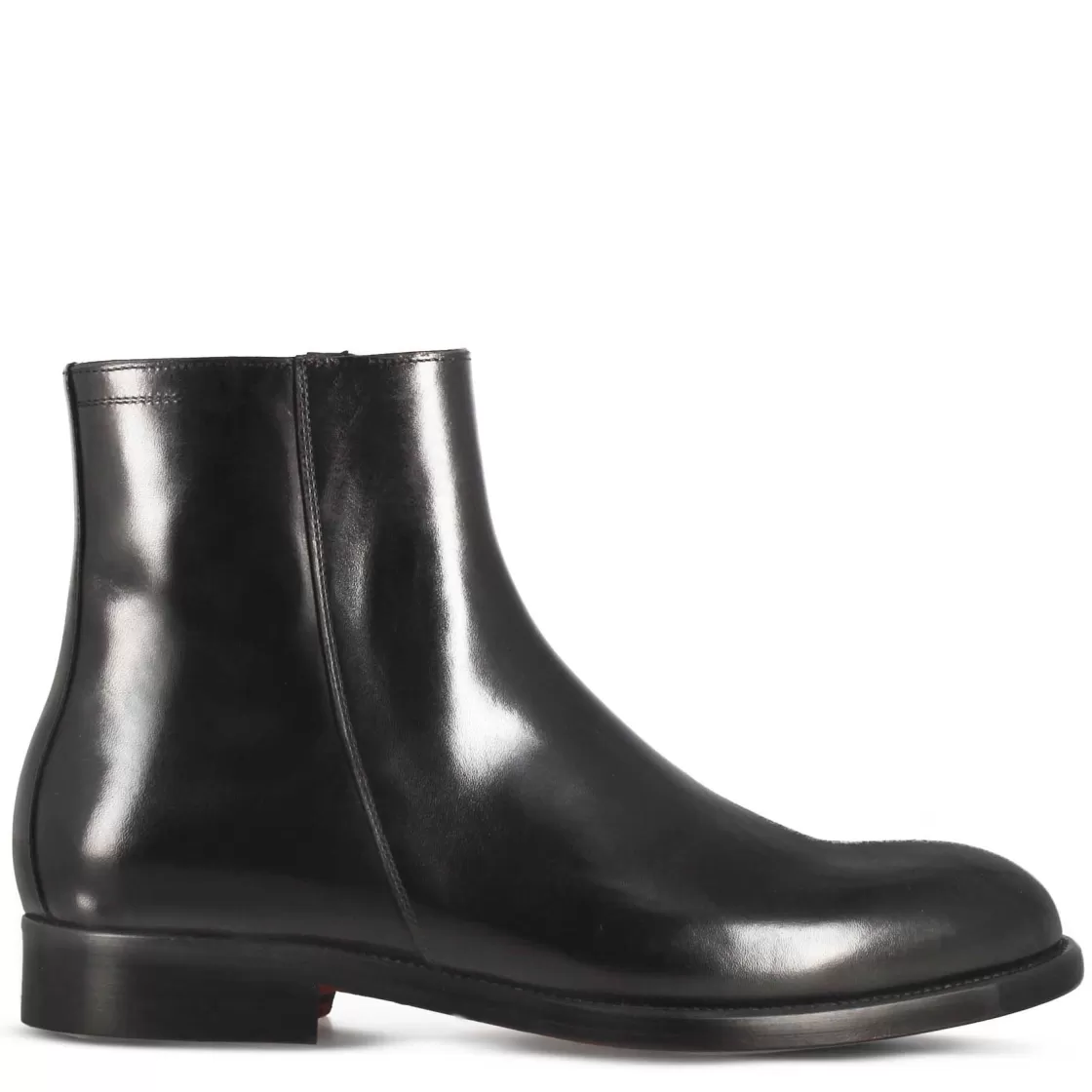 Cheap Leonardo Shoes Stivaletto Elegante Alla Caviglia Da Uomo In Pelle Liscia Colore Nero