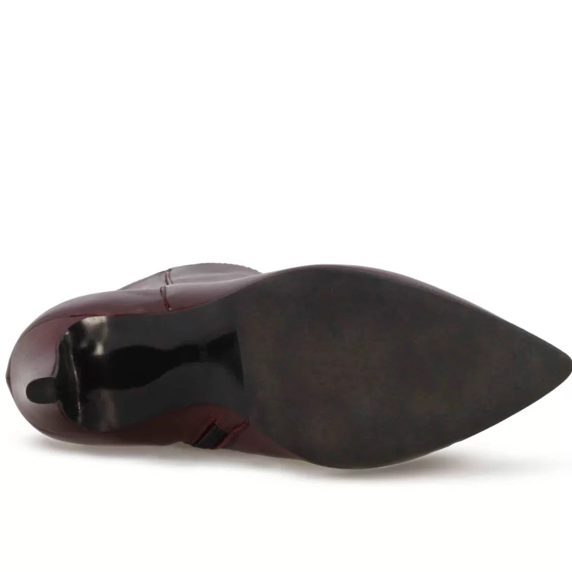 Sale Leonardo Shoes Stivaletto Elegante Da Donna A Punta In Pelle Colore Bordeaux