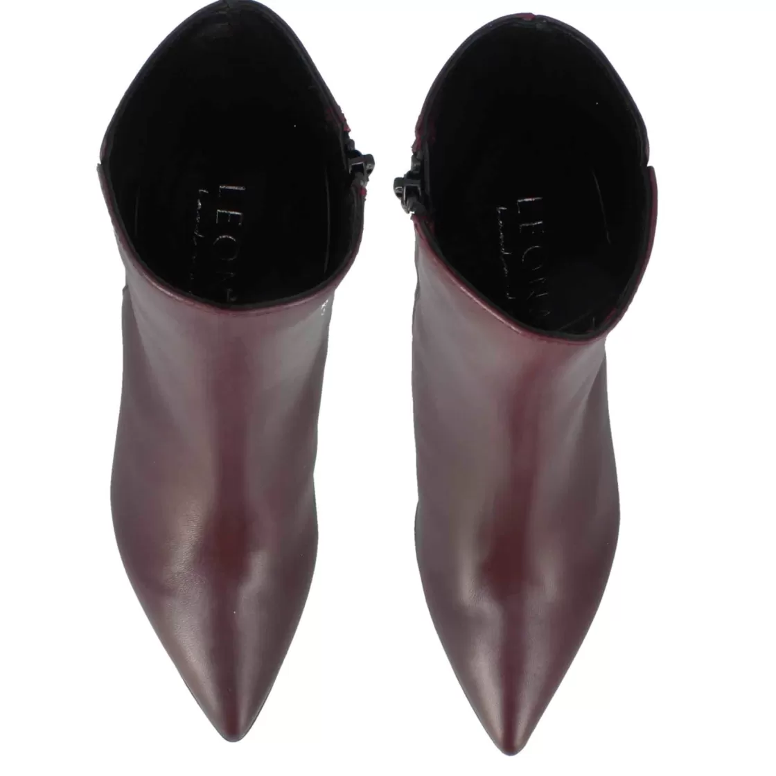 Sale Leonardo Shoes Stivaletto Elegante Da Donna A Punta In Pelle Colore Bordeaux