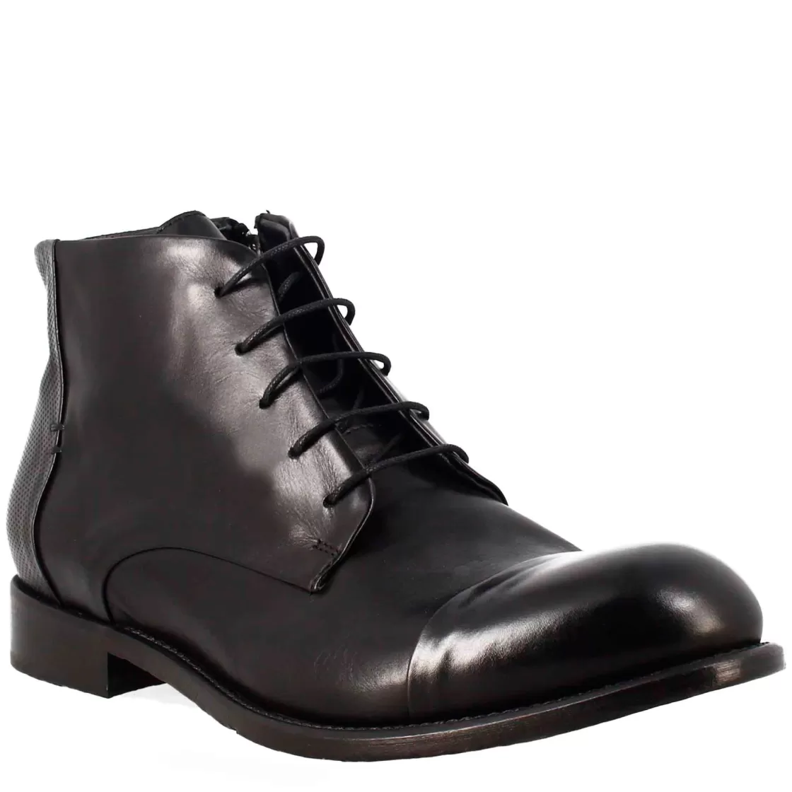 Best Leonardo Shoes Stivaletto Vintage Elegante Da Uomo In Pelle Nero