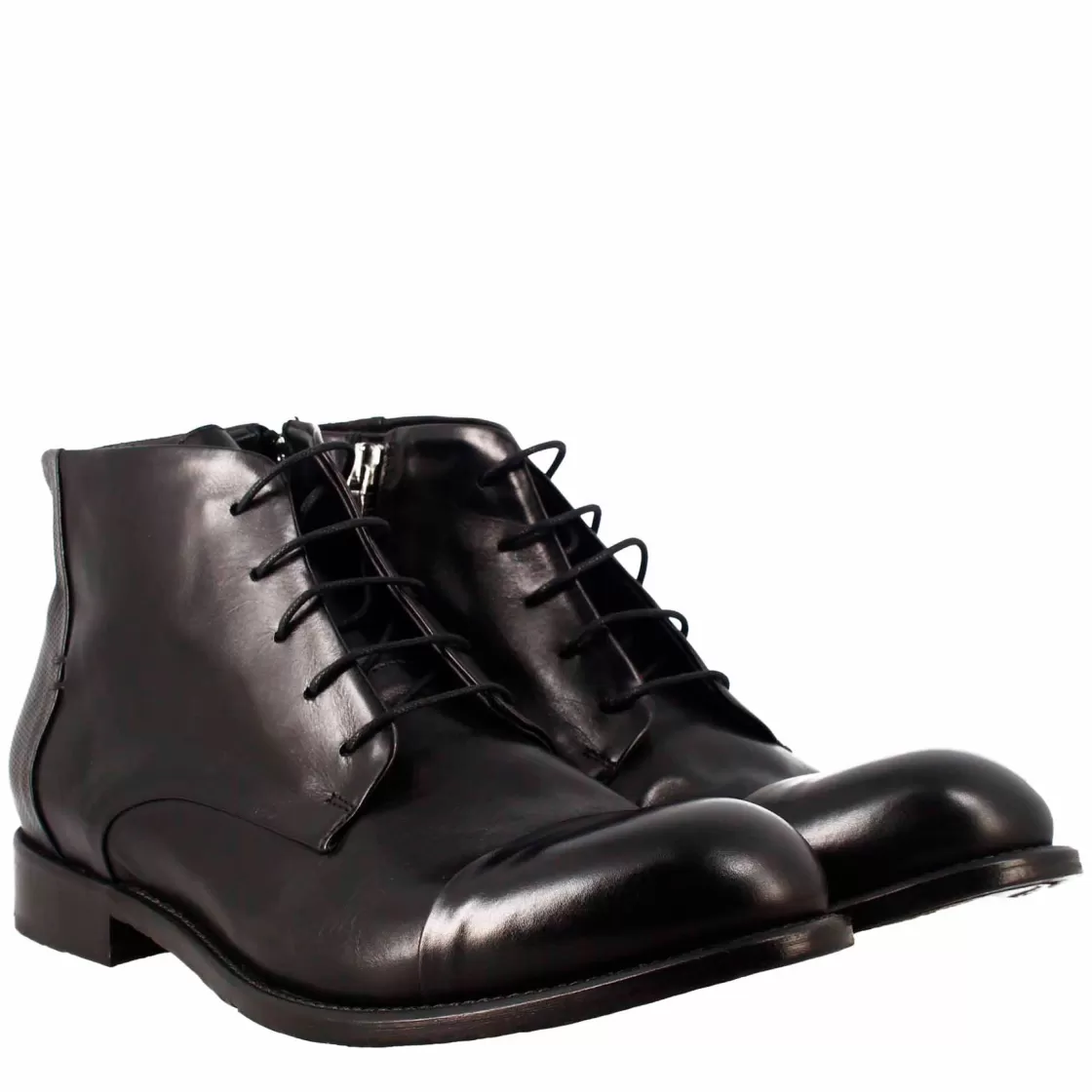Best Leonardo Shoes Stivaletto Vintage Elegante Da Uomo In Pelle Nero
