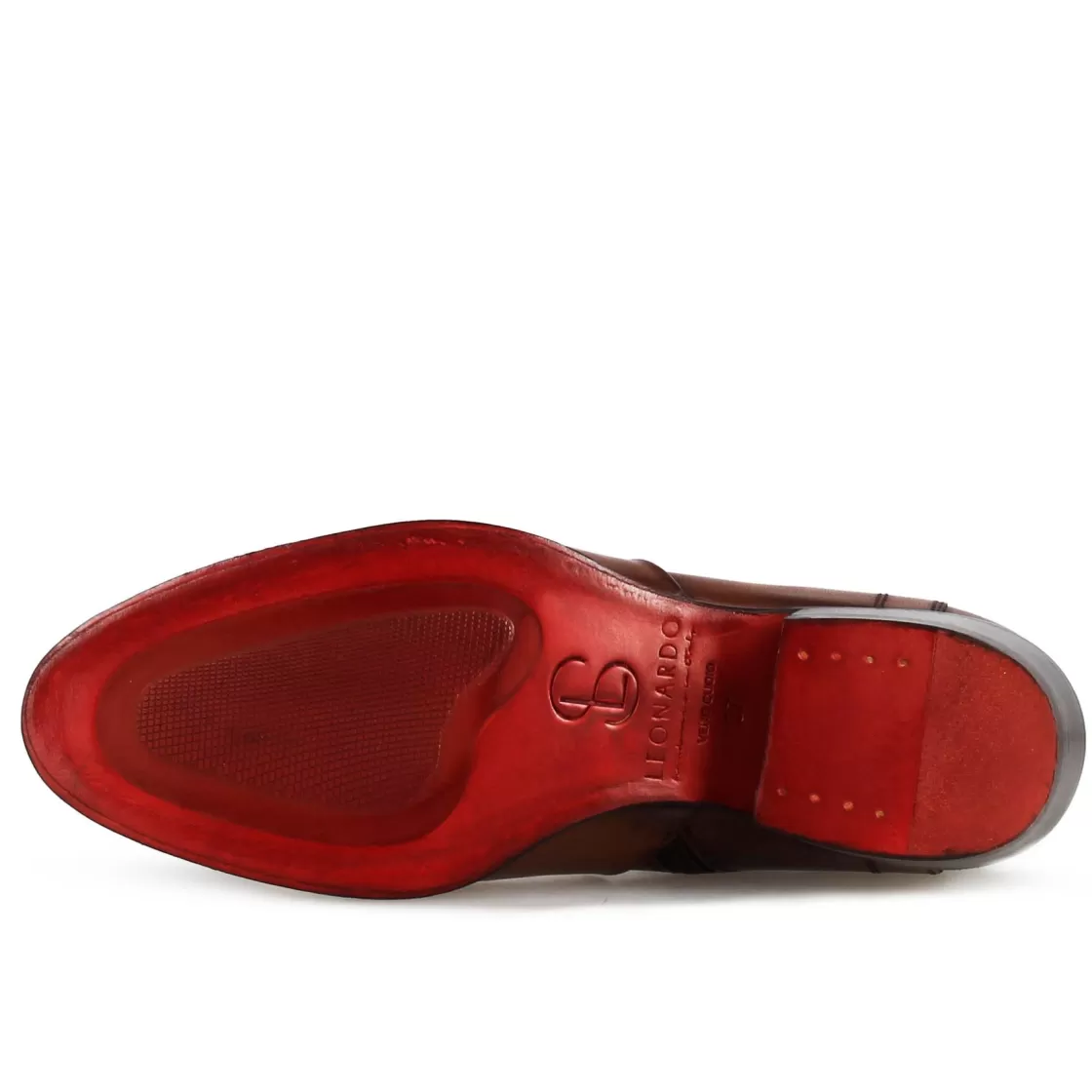 Online Leonardo Shoes Stivaletto Stile Texano Asimmetrico Da Donna In Pelle Colore Marrone