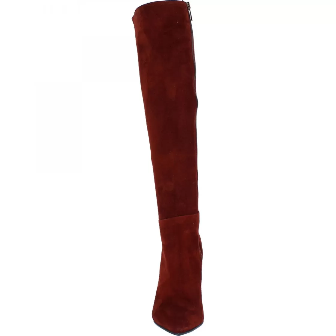 Online Leonardo Shoes Stivali Al Ginocchio A Punta Con Tacco A Spillo Da Donna Fatti A Mano In Pelle Di Camoscio Bordeaux