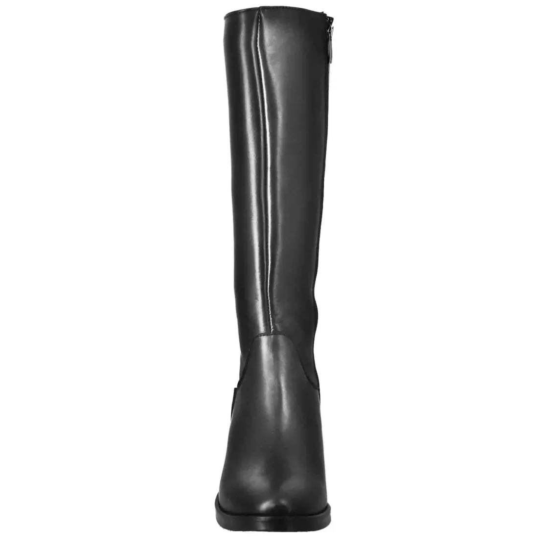 Best Leonardo Shoes Stivali Al Ginocchio Da Donna Liscio Con Tacco Medio In Pelle Nero