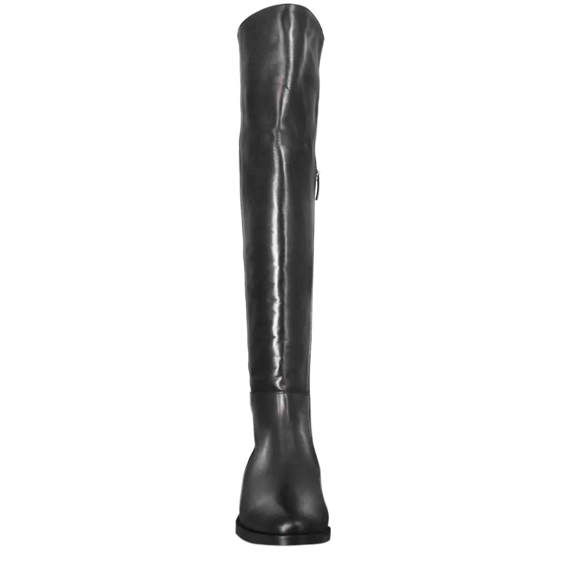 Sale Leonardo Shoes Stivali Sopra Al Ginocchio Da Donna Liscio Con Tacco Basso In Pelle Colore Nero