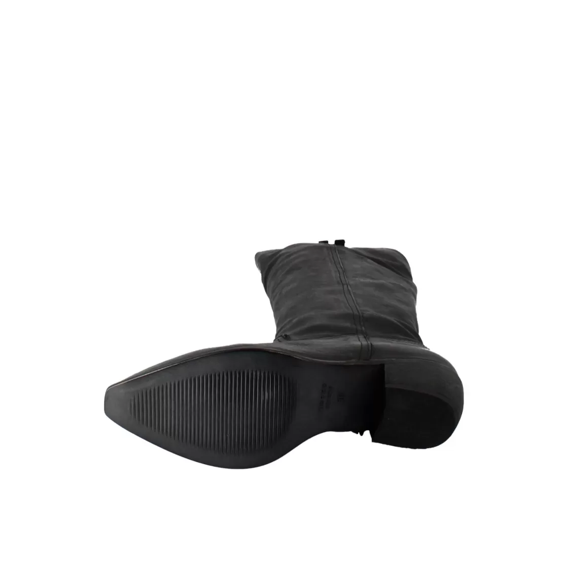 Sale Leonardo Shoes Stivali Texani Alti Da Donna Fatti A Mano In Pelle Nera Con Cerniera Nero