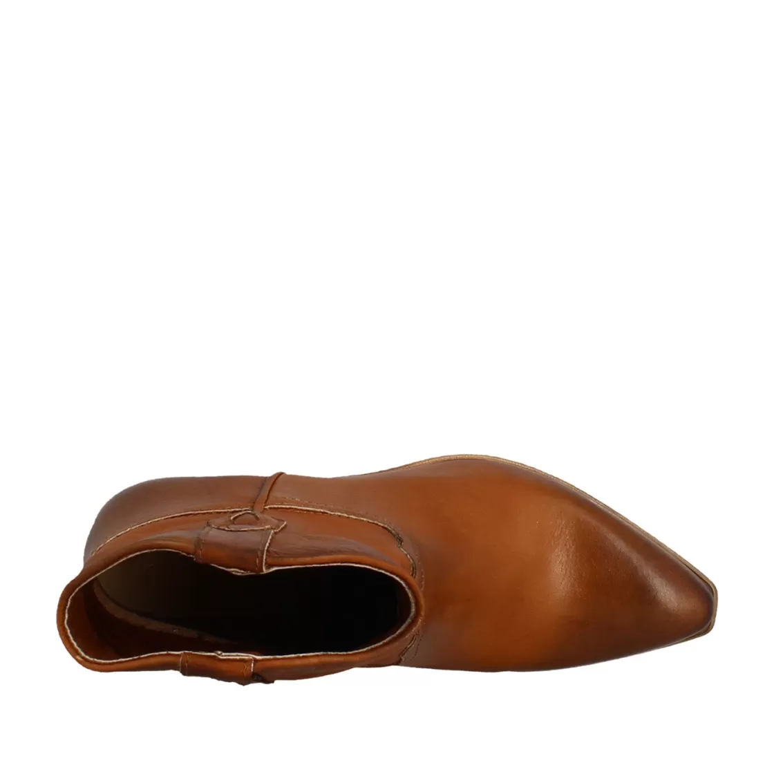 Outlet Leonardo Shoes Stivali Texani Bassi Da Donna Sfoderati In Pelle Vintage Marrone