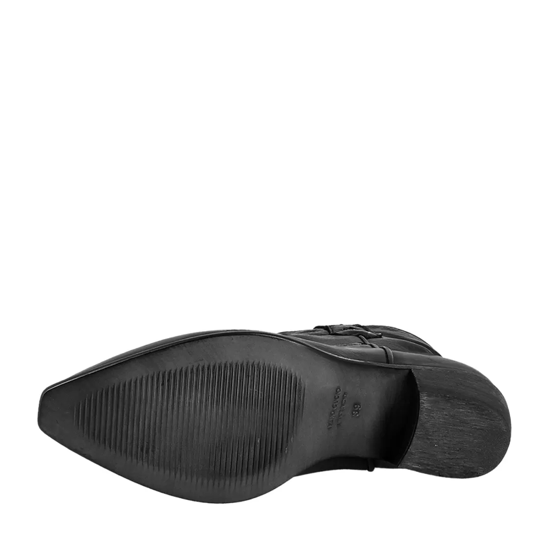 Shop Leonardo Shoes Stivali Texani Bassi Da Donna Sfoderati In Pelle Vintage Nera Nero
