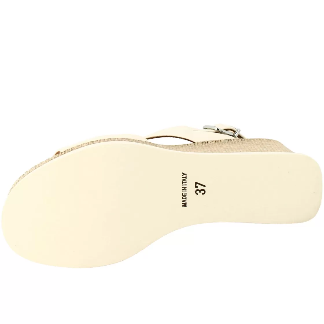 Cheap Leonardo Shoes Zeppa Da Donna Alta In Pelle Colore Panna Bianco