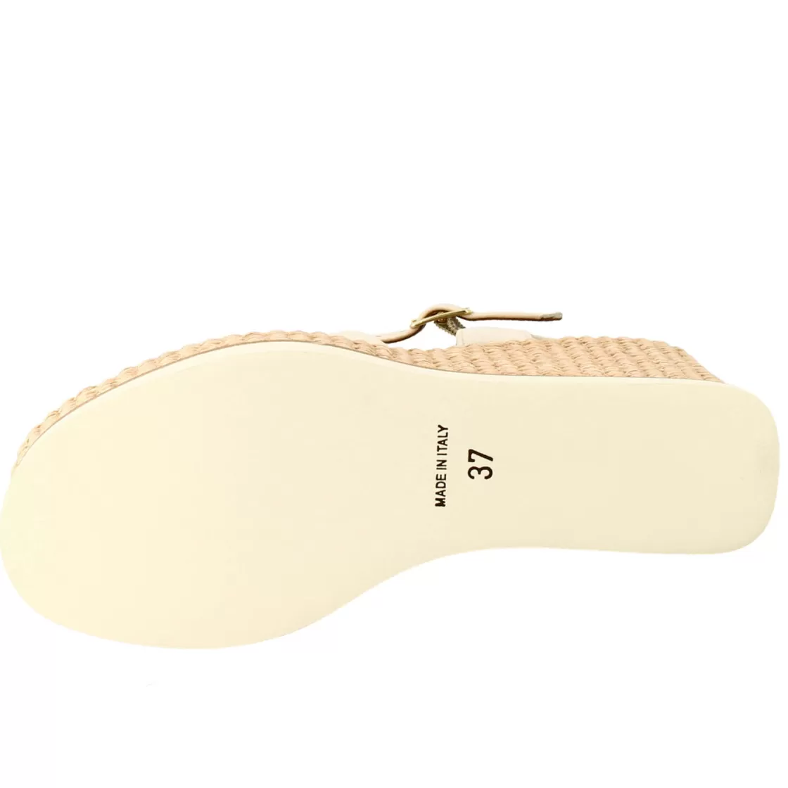Discount Leonardo Shoes Zeppa Da Donna Biocolore Panna E Nude Bianco